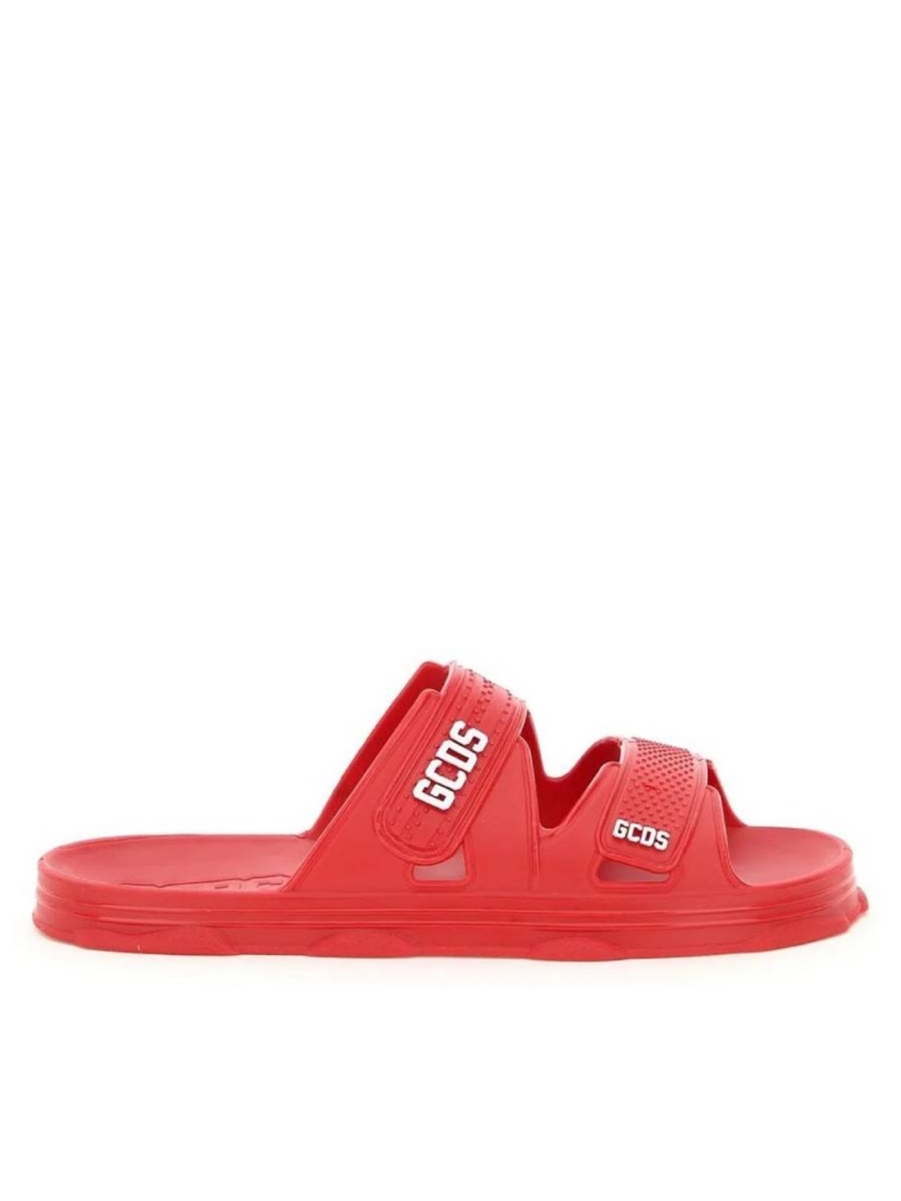 GCDS Unisex Red Double-Strap Slide Sandal - Picture 2 of 8